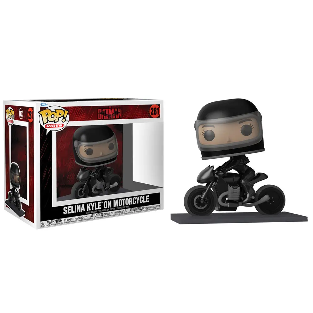 Batman POP! Rides Deluxe Vinyl Figur Selina on Motorcycle 15 cm Produktfoto