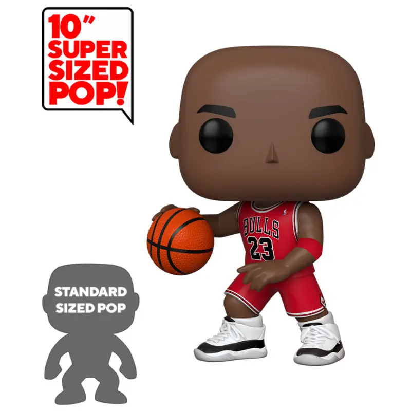 NBA Super Sized POP! Vinyl Figur Michael Jordan (Red Jersey) 25 cm Produktfoto