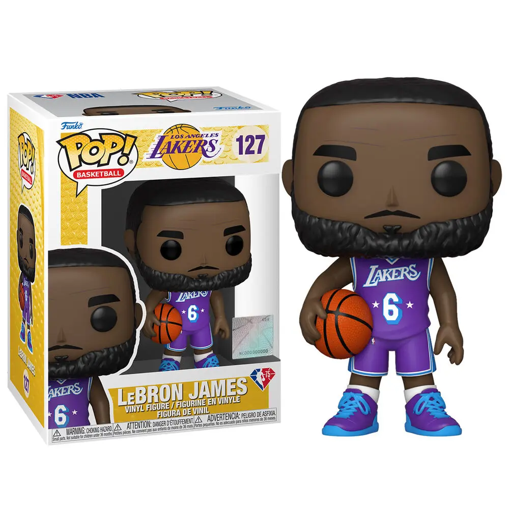 NBA Legends POP! Sports Vinyl Figur Lakers - LeBron James (Yellow Jersey) 9 cm Produktfoto