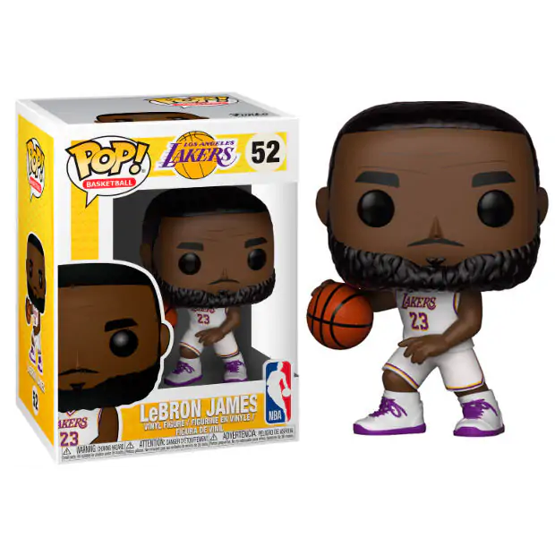 NBA POP! Sports Vinyl Figur LeBron James White Uniform (Lakers) 9 cm termékfotó