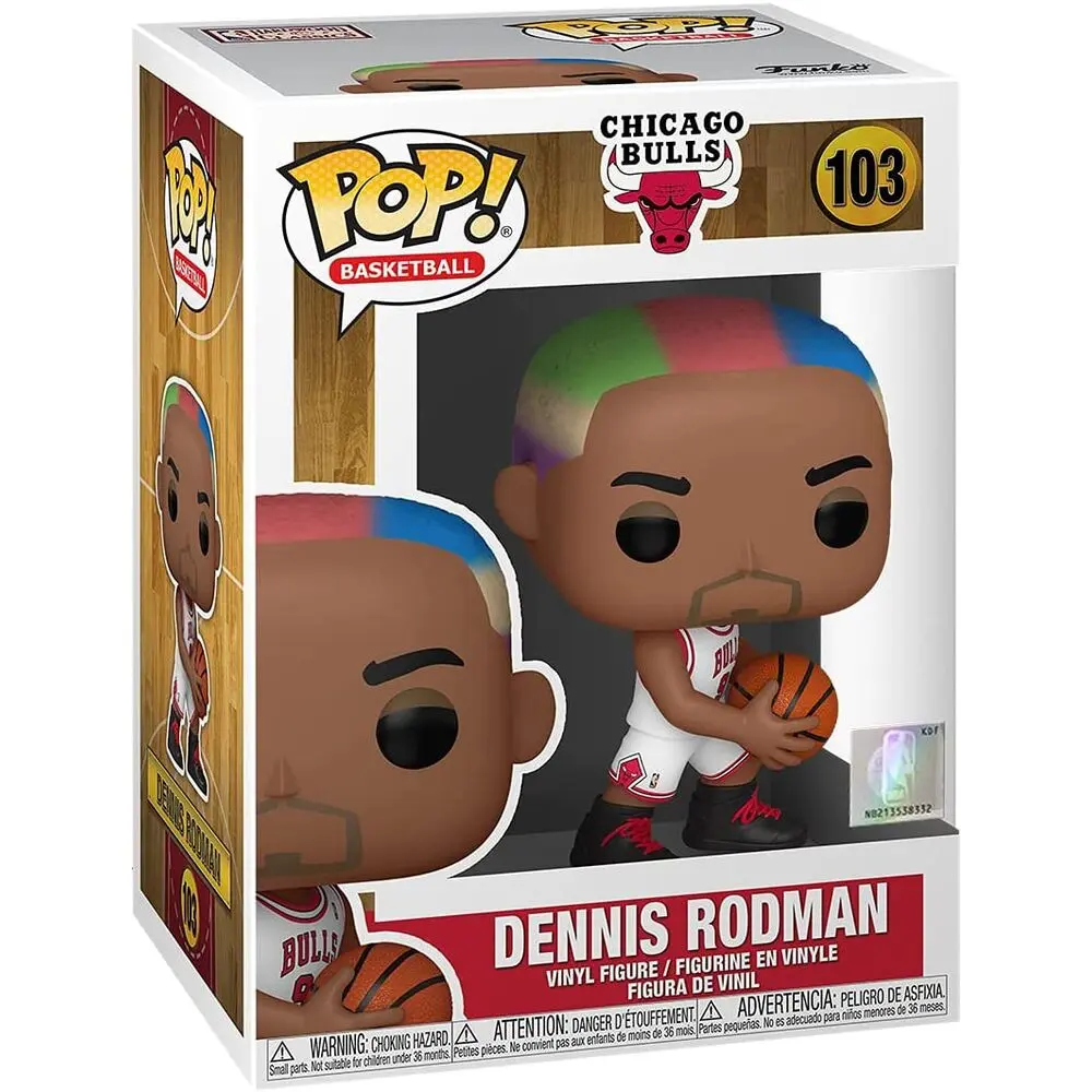 NBA Legends POP! Sports Vinyl Figur Dennis Rodman (Bulls Home) 9 cm Produktfoto