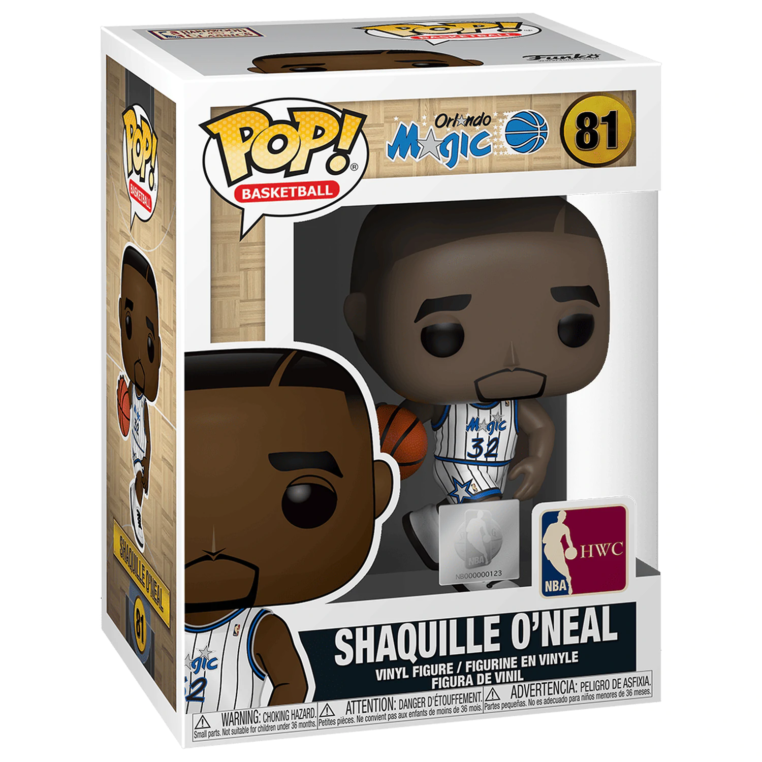 NBA Legends POP! Sports Vinyl Figur Shaquille O'Neal (Magic home) 9 cm Produktfoto