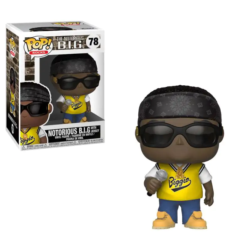 Notorious B.I.G. POP! Rocks Vinyl Figur Notorious B.I.G. (Jersey) 9 cm Produktfoto