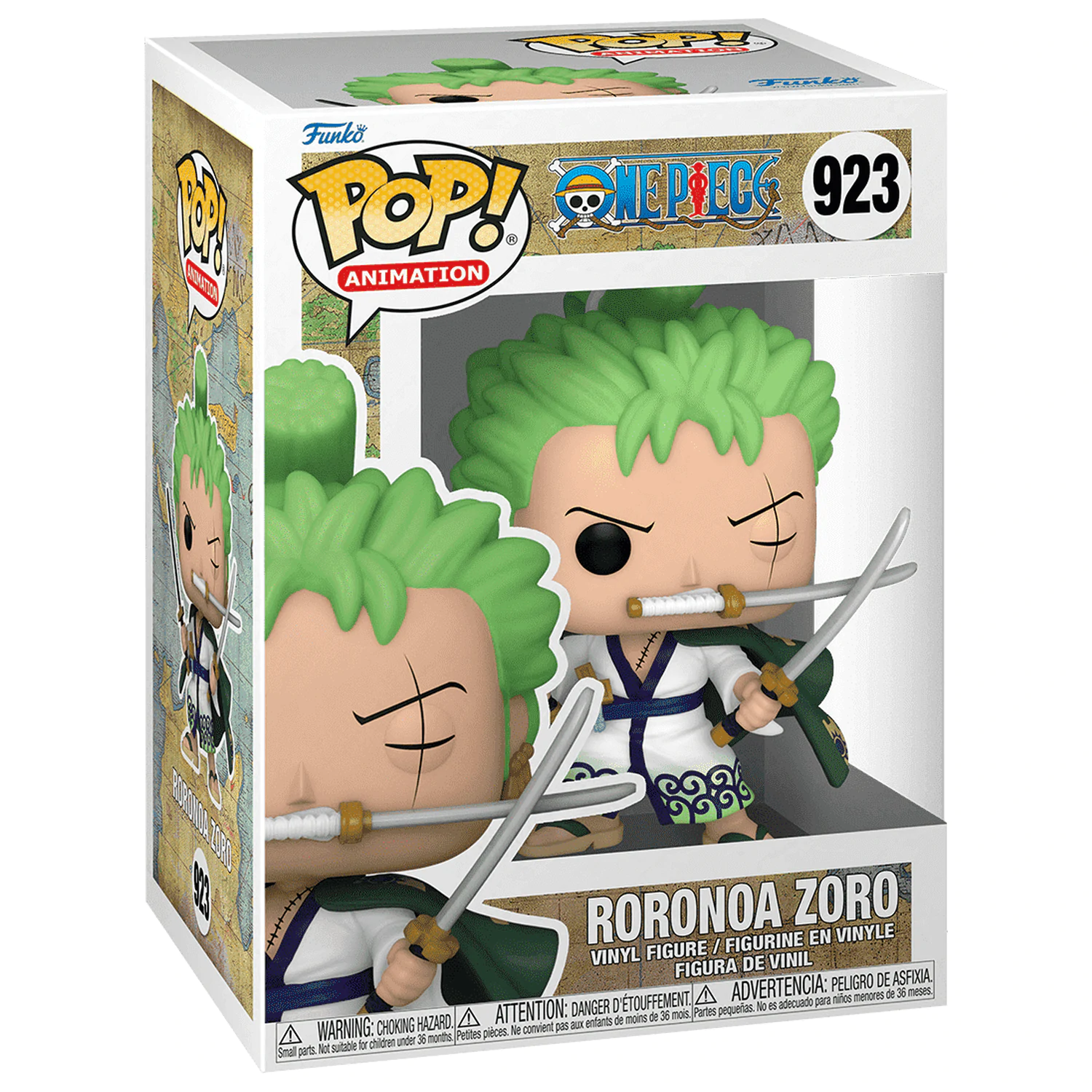 One Piece POP! Animation Vinyl Figur Roronoa Zoro 9 cm Produktfoto