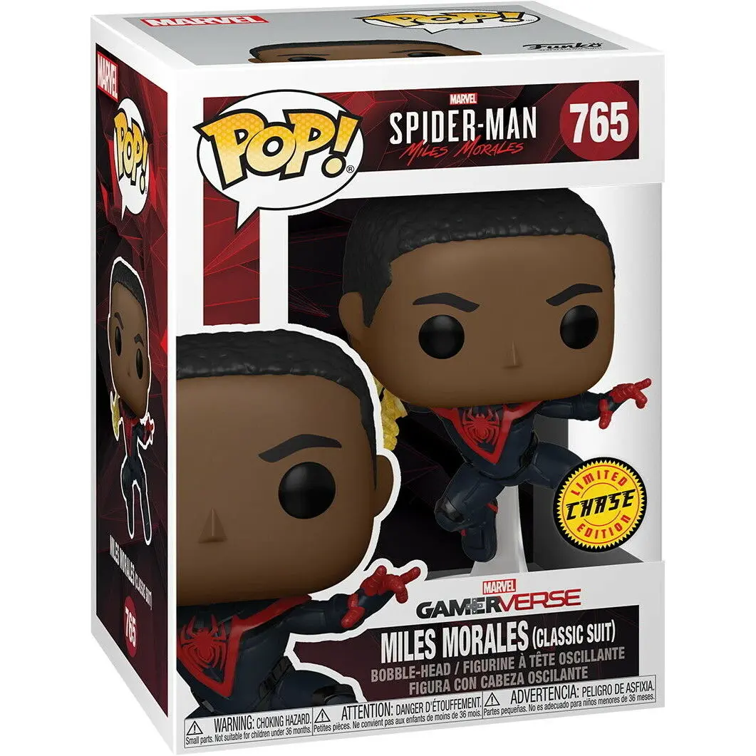 POP Figur Spiderman Miles Morales Classic Suit Chase Produktfoto