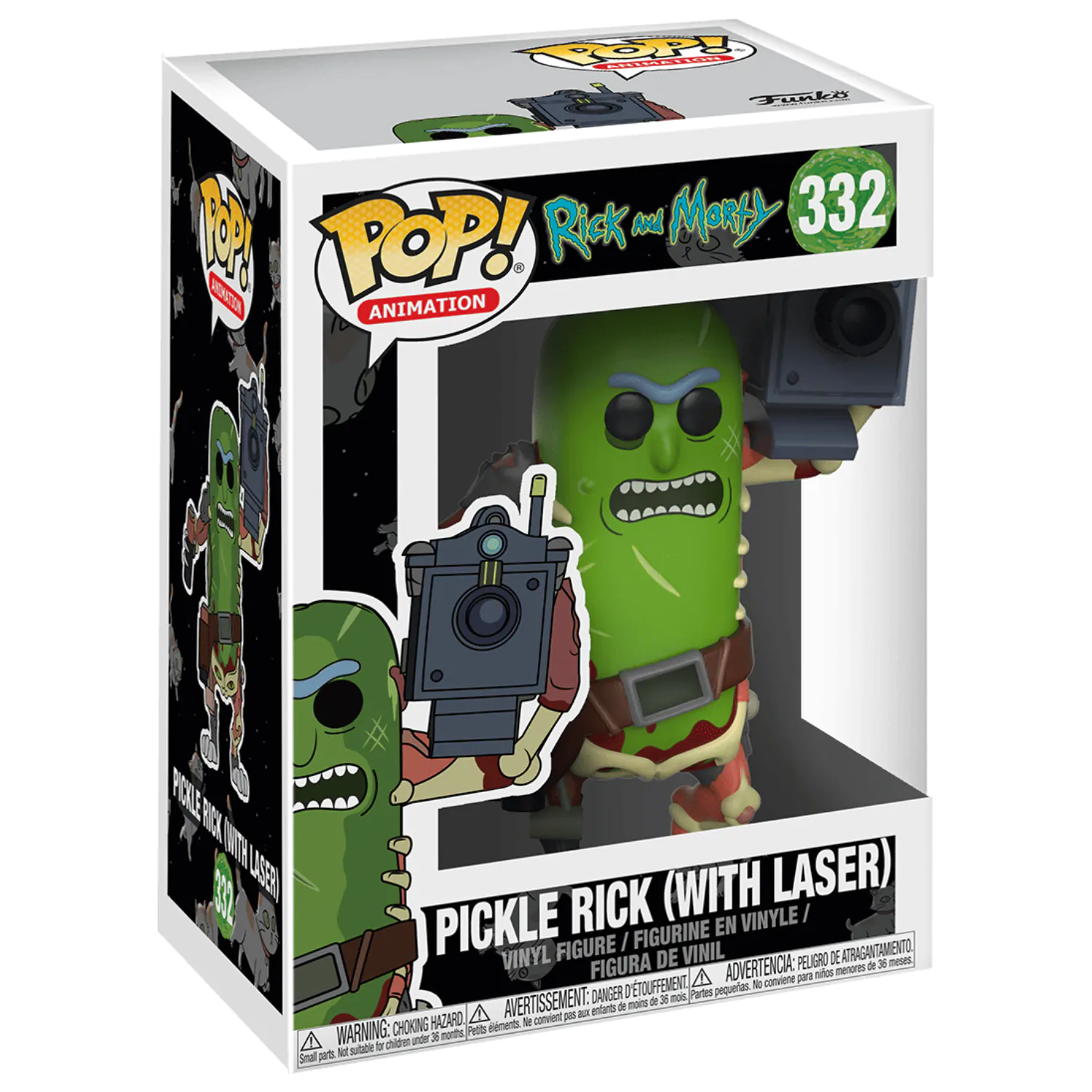 Rick and Morty POP! Animation Vinyl Figur Pickle Rick with Laser 9 cm Produktfoto
