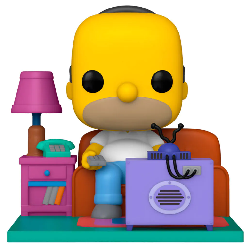 Simpsons POP! Deluxe Vinyl Figur Homer Watching TV 18 cm Produktfoto