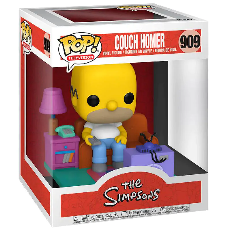 Simpsons POP! Deluxe Vinyl Figur Homer Watching TV 18 cm Produktfoto