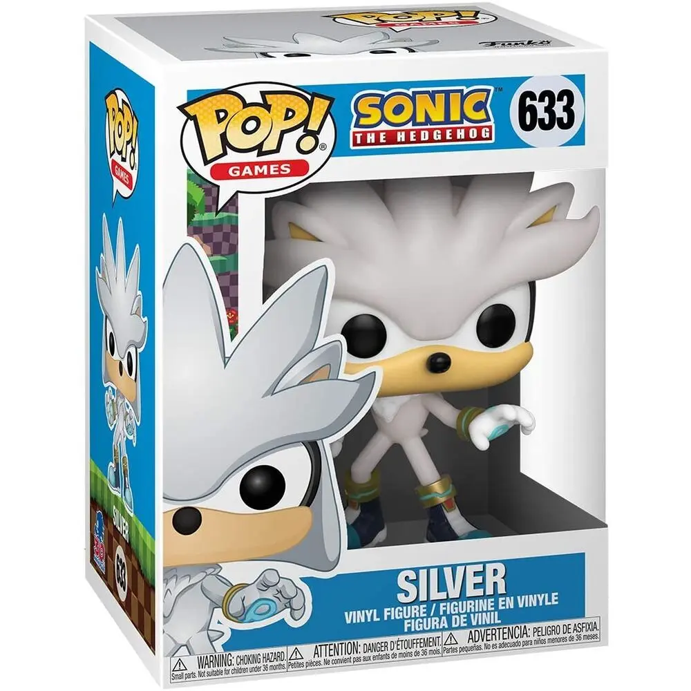 Sonic the Hedgehog POP! Games Vinyl Figur Sonic 30th - Silver the Hedgehog 9 cm Produktfoto