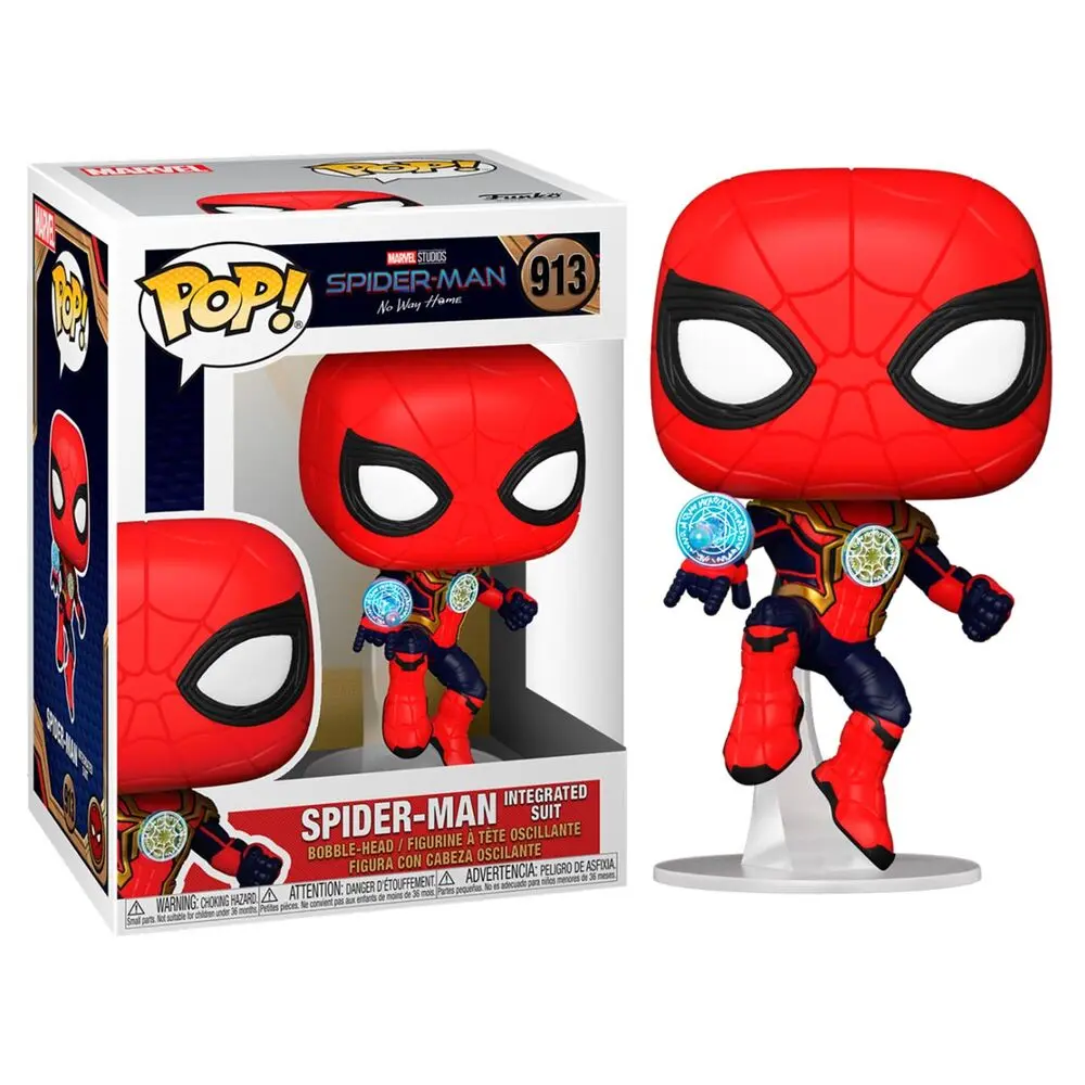 Spider-Man: No Way Home POP! Vinyl Figur Spider-Man (Integrated Suit) 9 cm Produktfoto