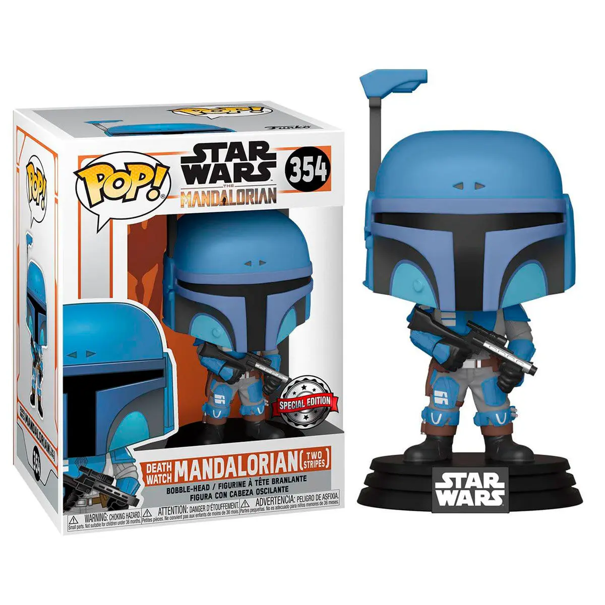 Star Wars The Mandalorian POP! TV Vinyl Figur Death Watch Mandalorian (Two Stripes) 9 cm termékfotó