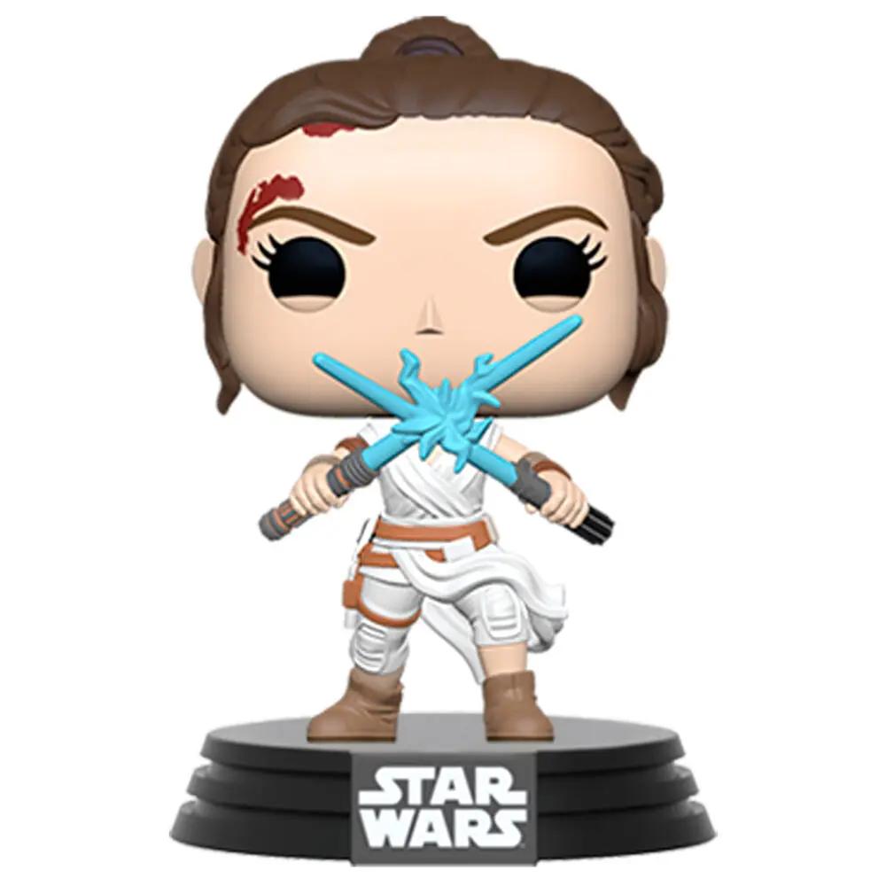 Star Wars Episode IX POP! Movies Vinyl Figur Rey mit 2 Lichtschwertern 9 cm Produktfoto