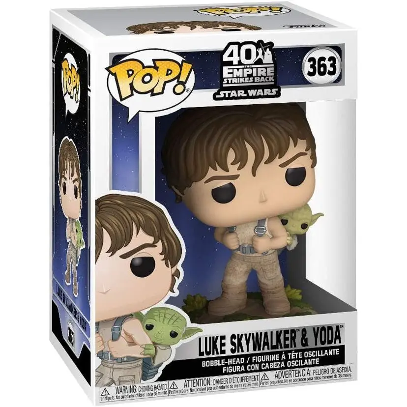 Star Wars POP! Movies Vinyl Figur Training Luke with Yoda 9 cm Produktfoto