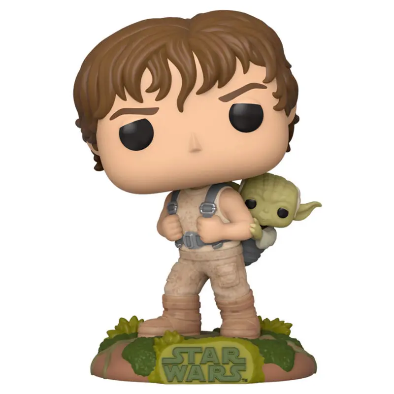 Star Wars POP! Movies Vinyl Figur Training Luke with Yoda 9 cm Produktfoto