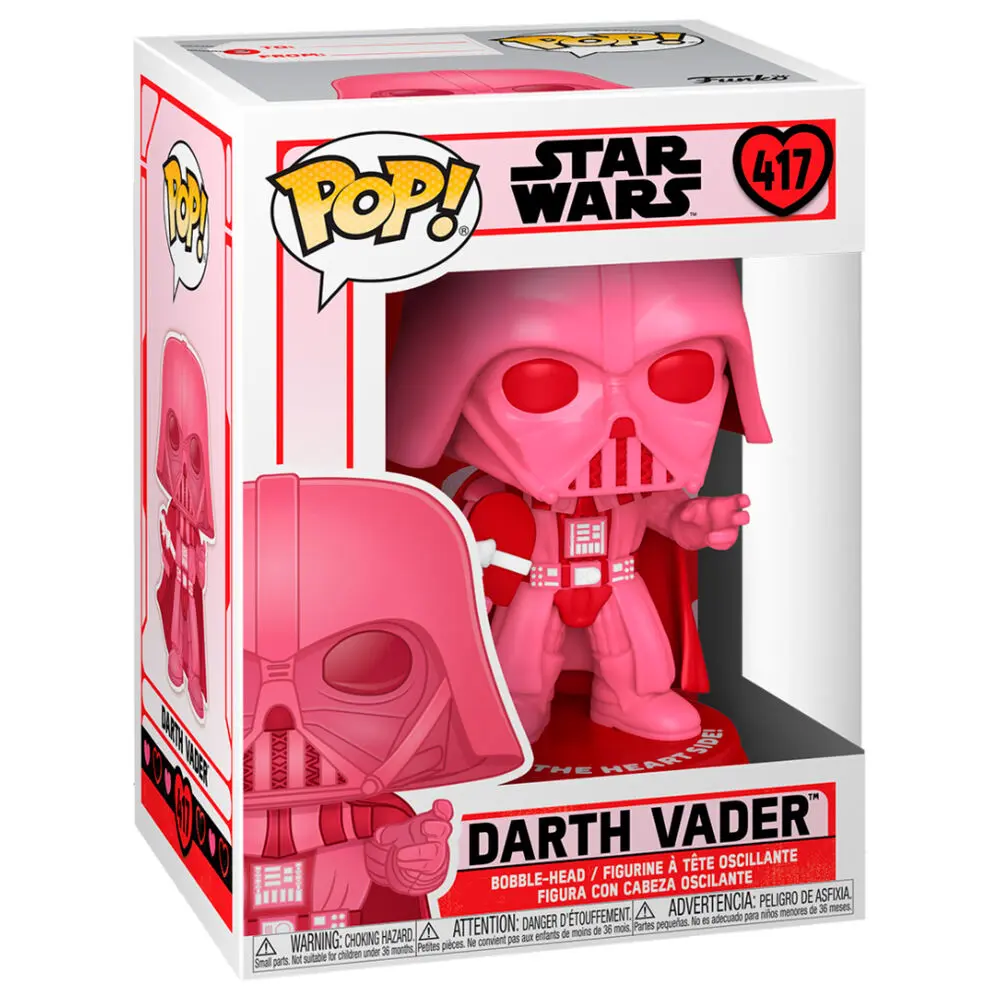 Star Wars Valentines POP! Star Wars Vinyl Figur Vader w/Heart 9 cm Produktfoto