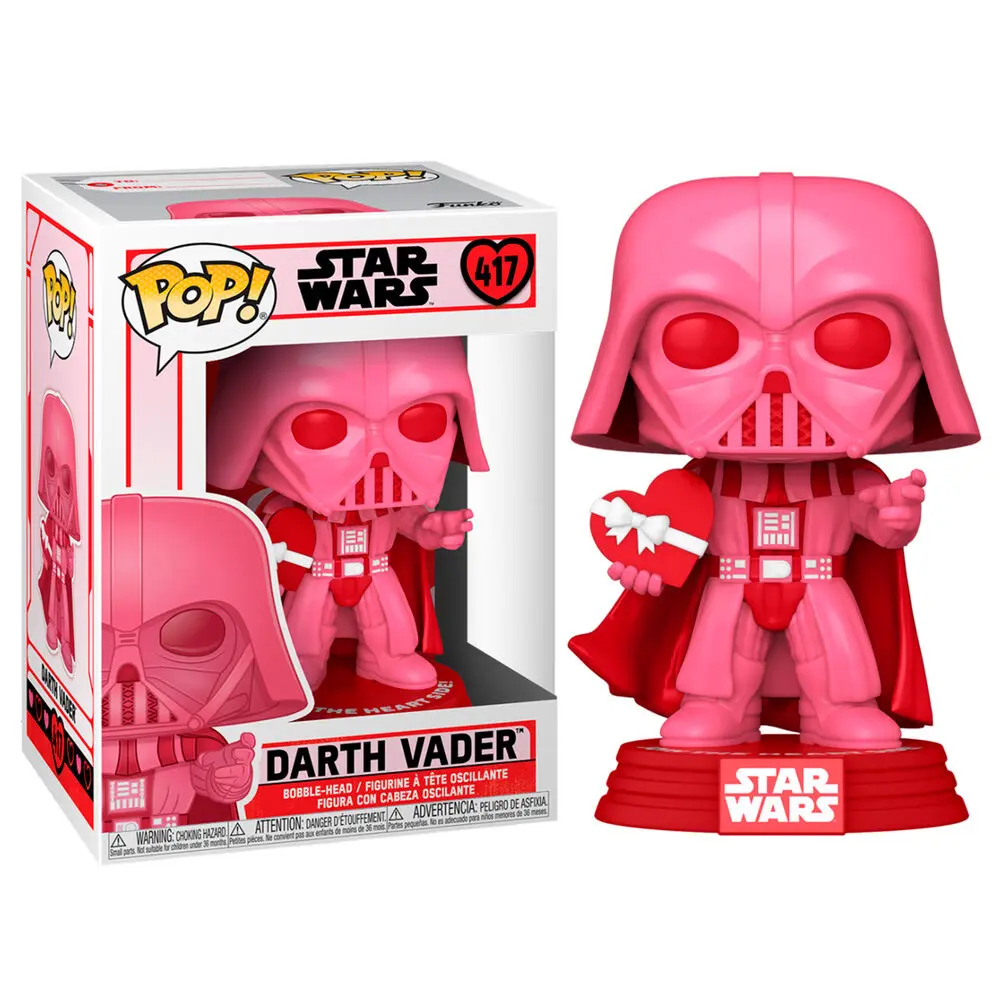 Star Wars Valentines POP! Star Wars Vinyl Figur Vader w/Heart 9 cm Produktfoto