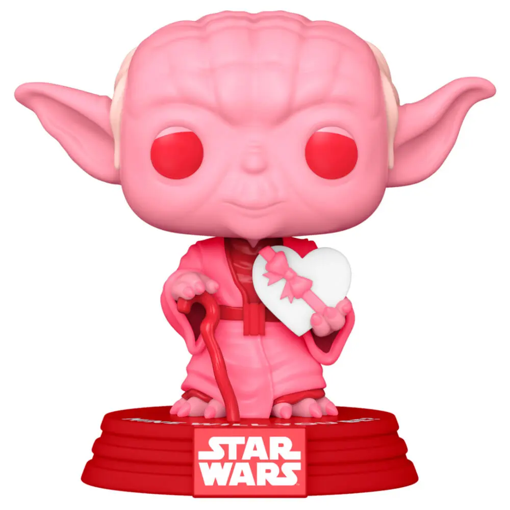 Star Wars Valentines POP! Star Wars Vinyl Figur Yoda w/Heart 9 cm Produktfoto