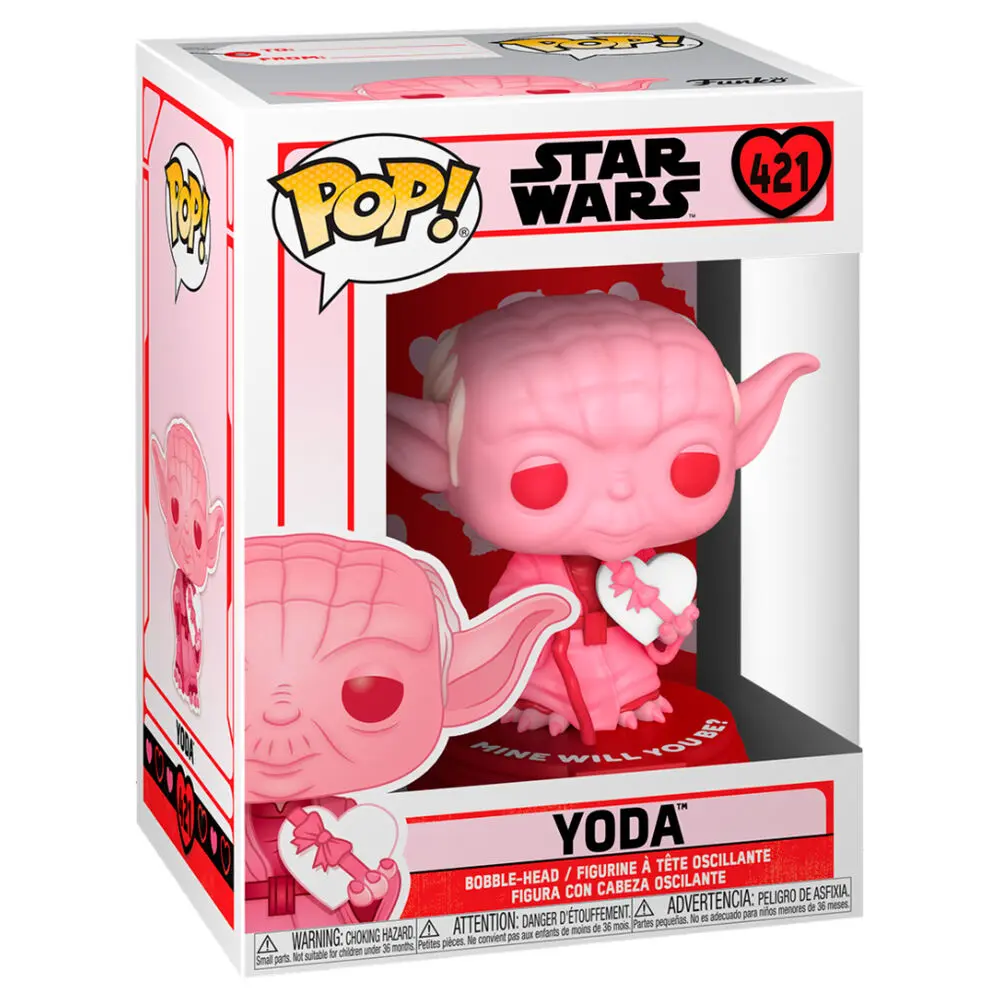 Star Wars Valentines POP! Star Wars Vinyl Figur Yoda w/Heart 9 cm Produktfoto