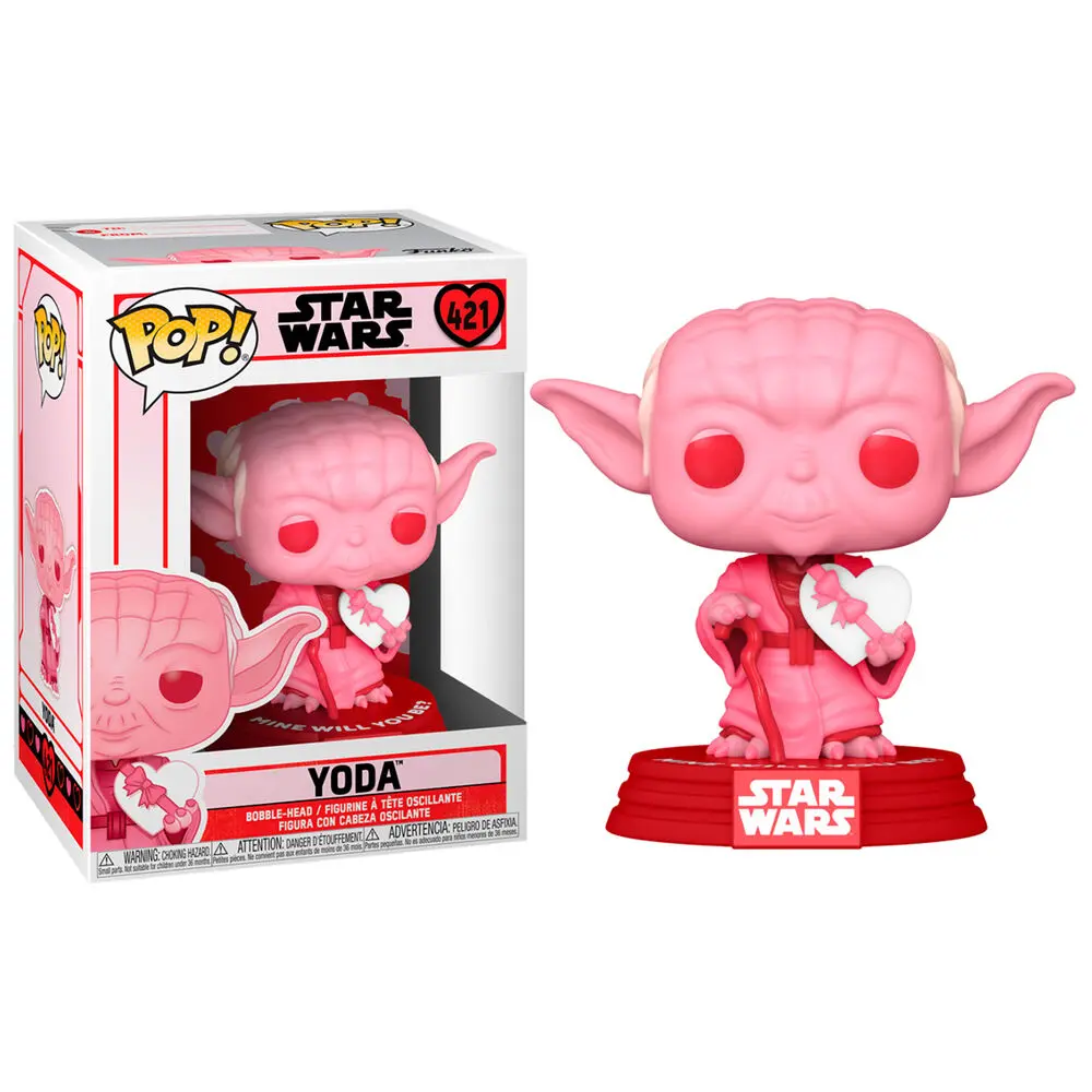 Star Wars Valentines POP! Star Wars Vinyl Figur Yoda w/Heart 9 cm Produktfoto