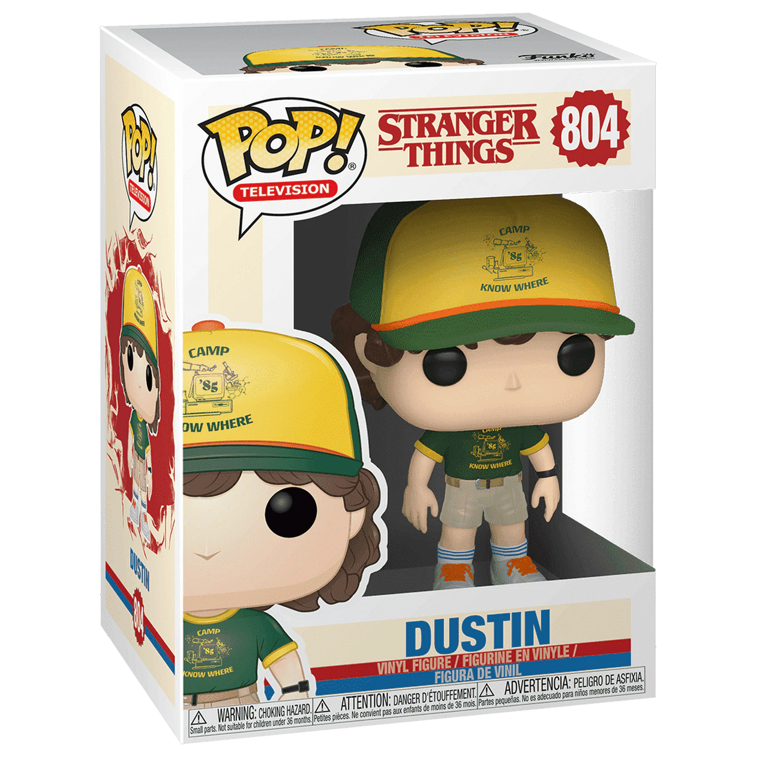 Stranger Things POP! TV Vinyl Figur Dustin (At Camp) 9 cm Produktfoto