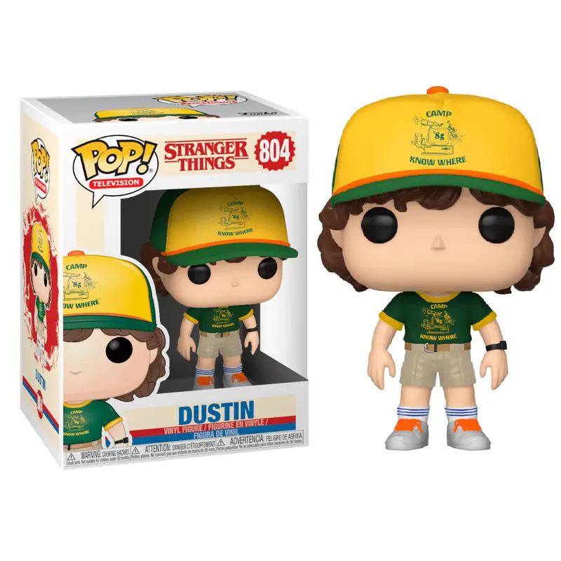 Stranger Things POP! TV Vinyl Figur Dustin (At Camp) 9 cm termékfotó