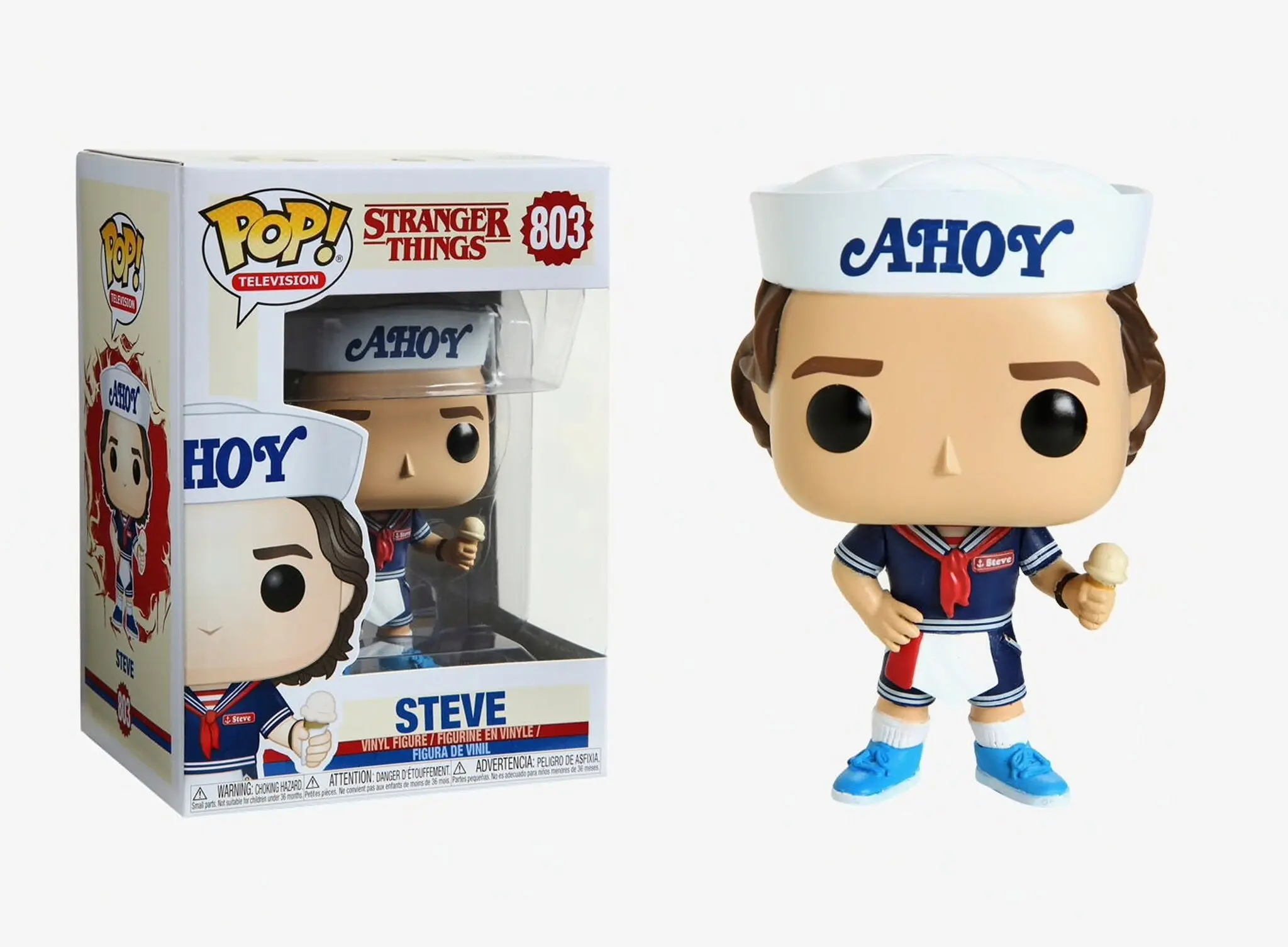 Stranger Things POP! TV Vinyl Figur Steve with Hat and Ice Cream 9 cm termékfotó