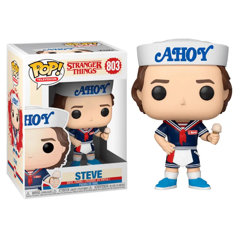 Stranger Things POP! TV Vinyl Figur Steve with Hat and Ice Cream 9 cm termékfotó