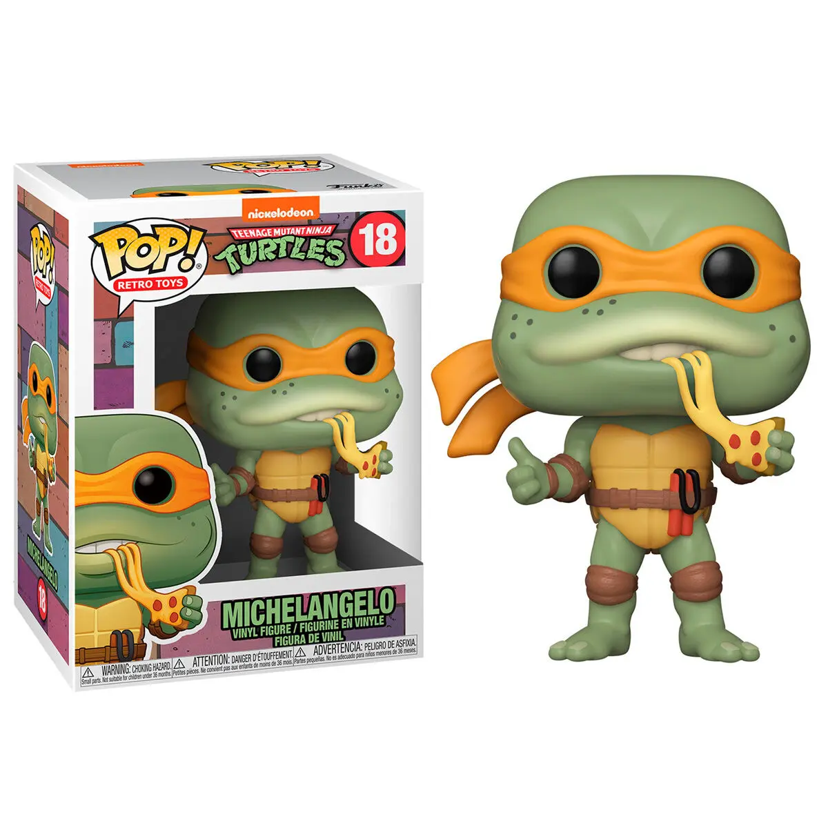 Teenage Mutant Ninja Turtles POP! Television Vinyl Figur Michelangelo 9 cm Produktfoto