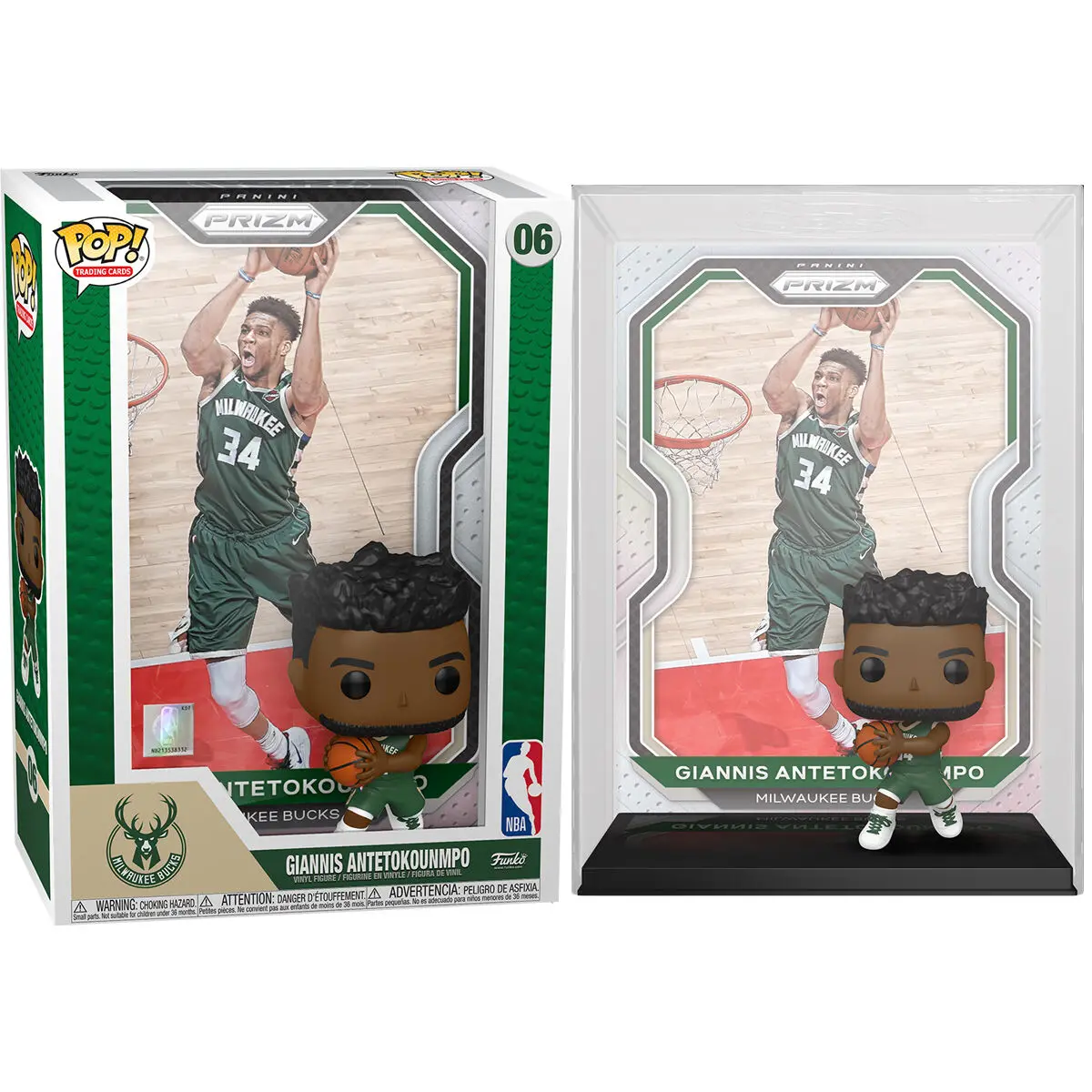 NBA Trading Card POP! Basketball Vinyl Figur Giannis Antetokounmpo 9 cm Produktfoto
