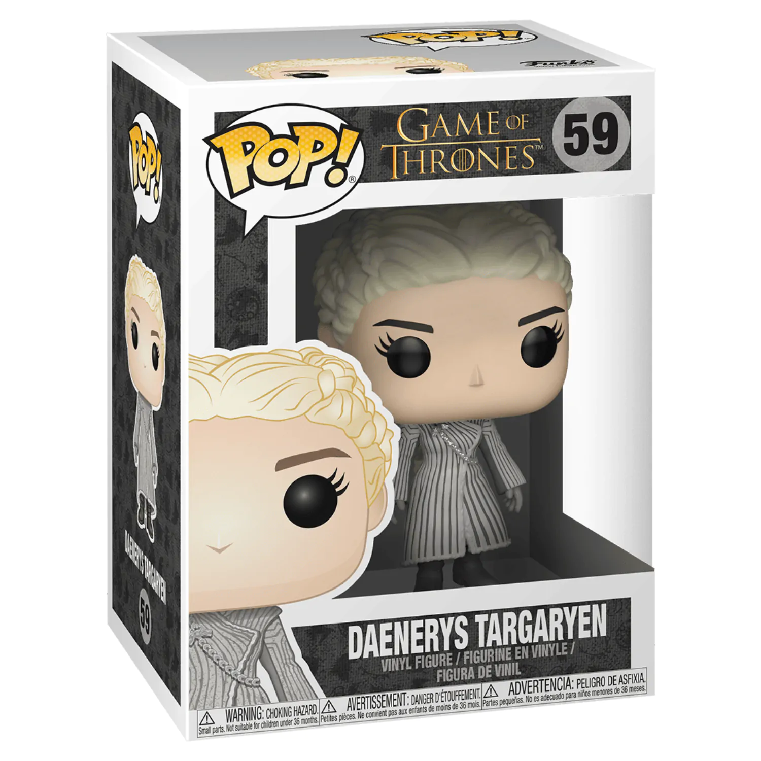 Game of Thrones POP! Vinyl Figur Daenerys (White Coat) 9 cm Produktfoto