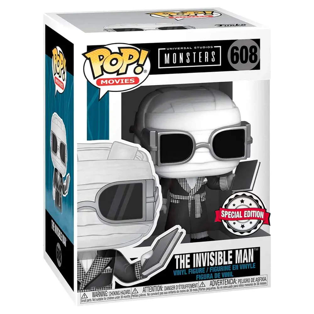 POP Figur Universal Monsters Invisible Man Black and White Exclusive termékfotó