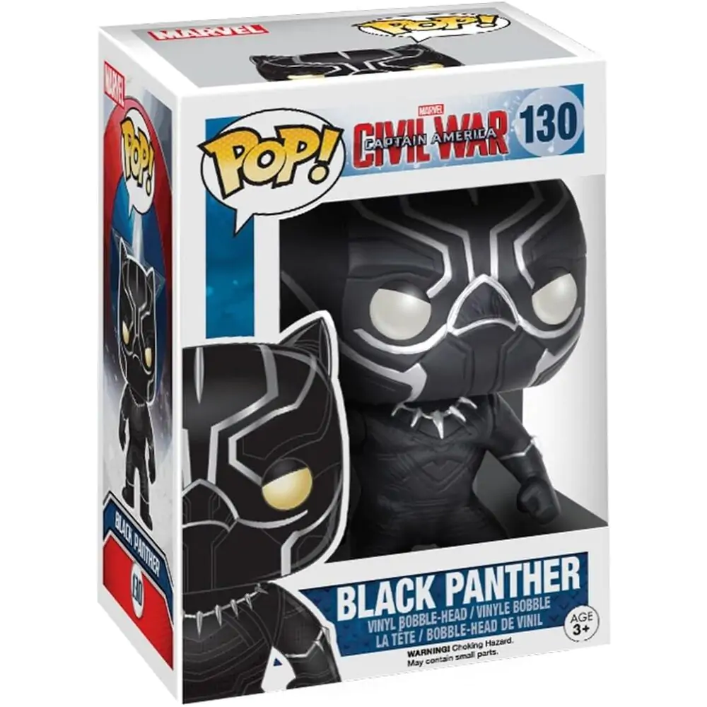 Captain America Civil War POP! Vinyl Wackelkopf Black Panther 10 cm Produktfoto