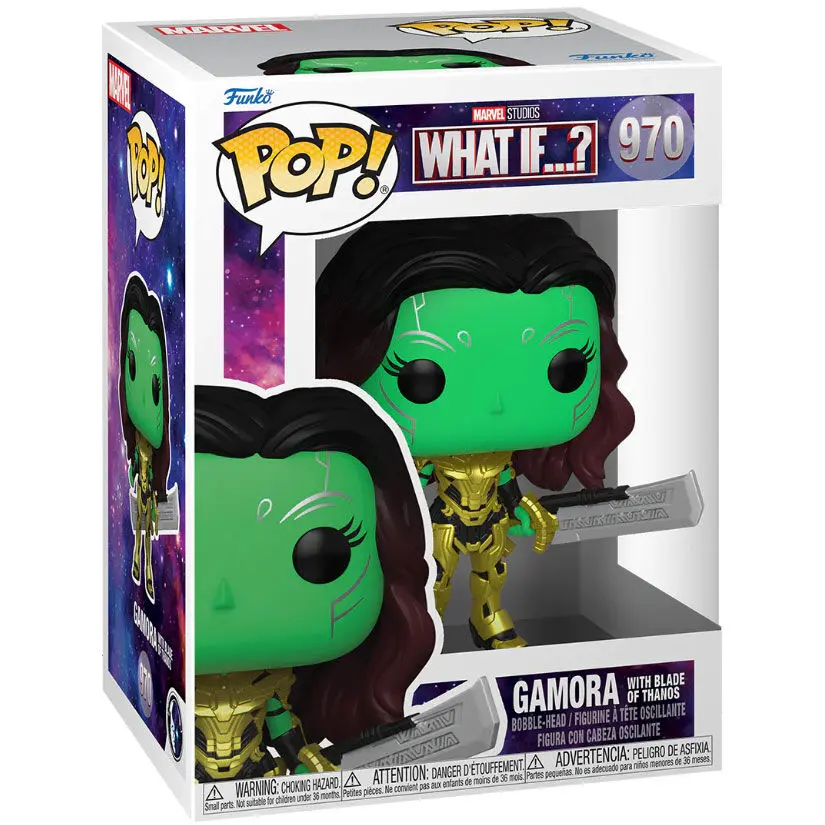 What If...? POP! Animation Vinyl Figur Gamora with Blade of Thanos 9 cm Produktfoto