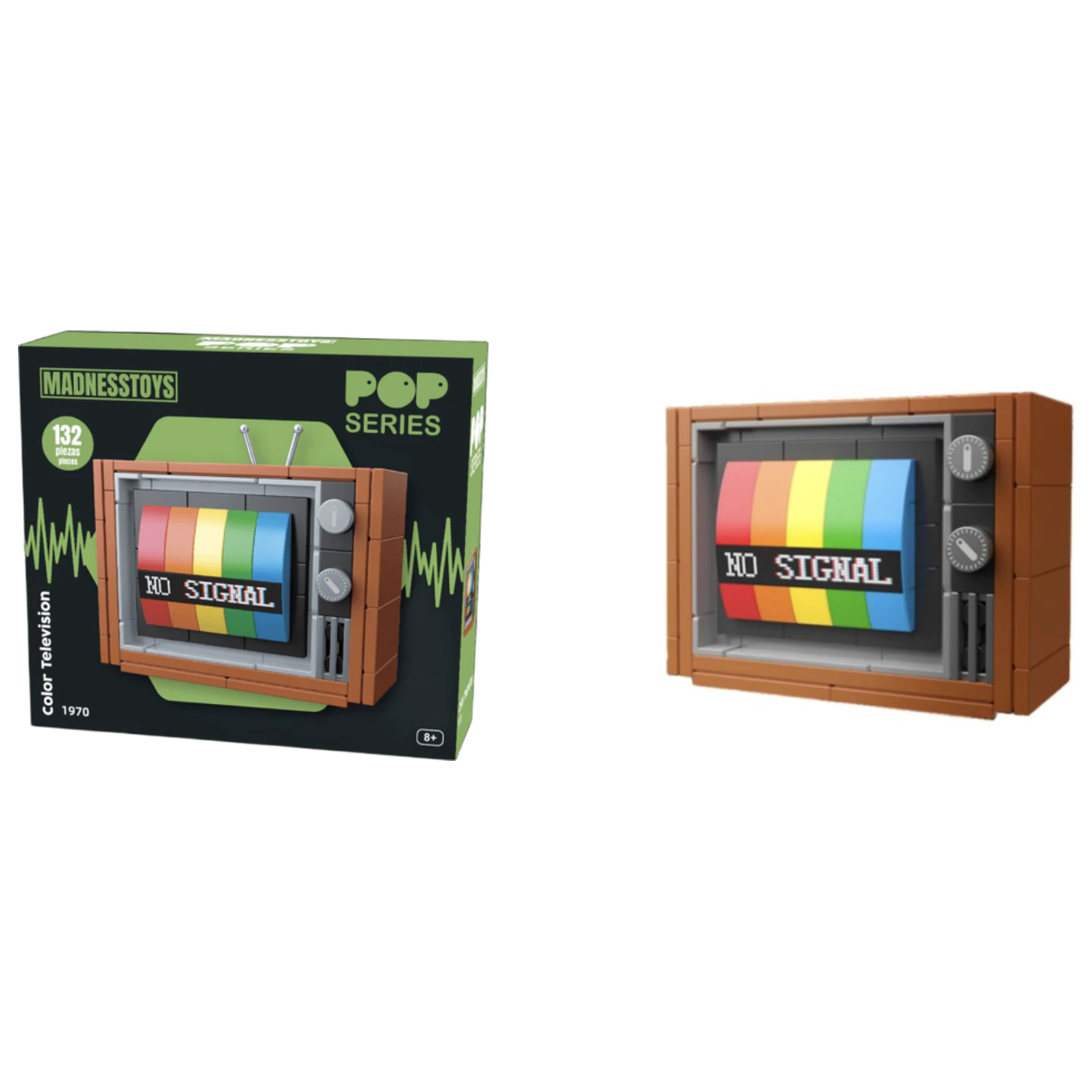 POP Series Bausatz 1970 Colour Television 132-teilig Produktfoto