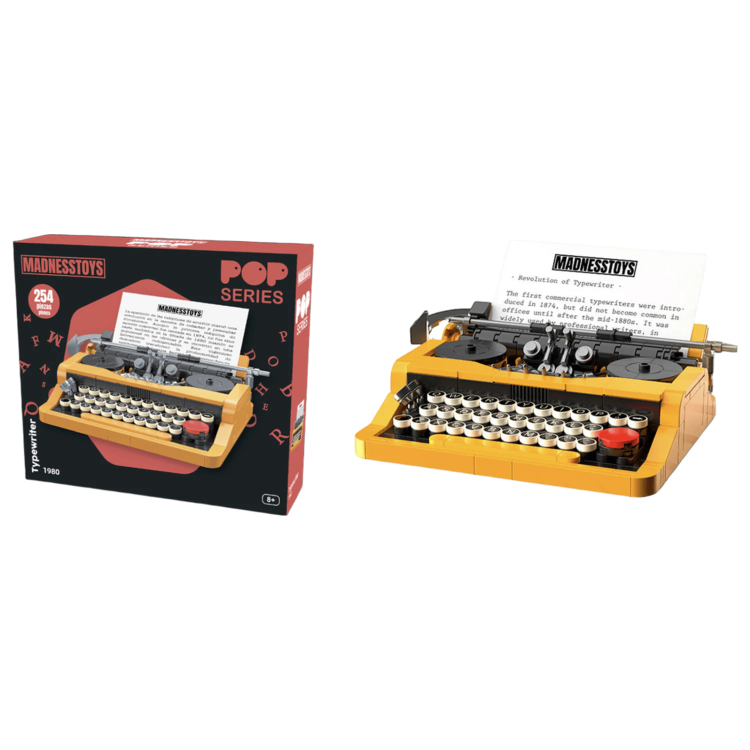 POP Series Bausatz 1980 Typewriter 254 Teile Produktfoto