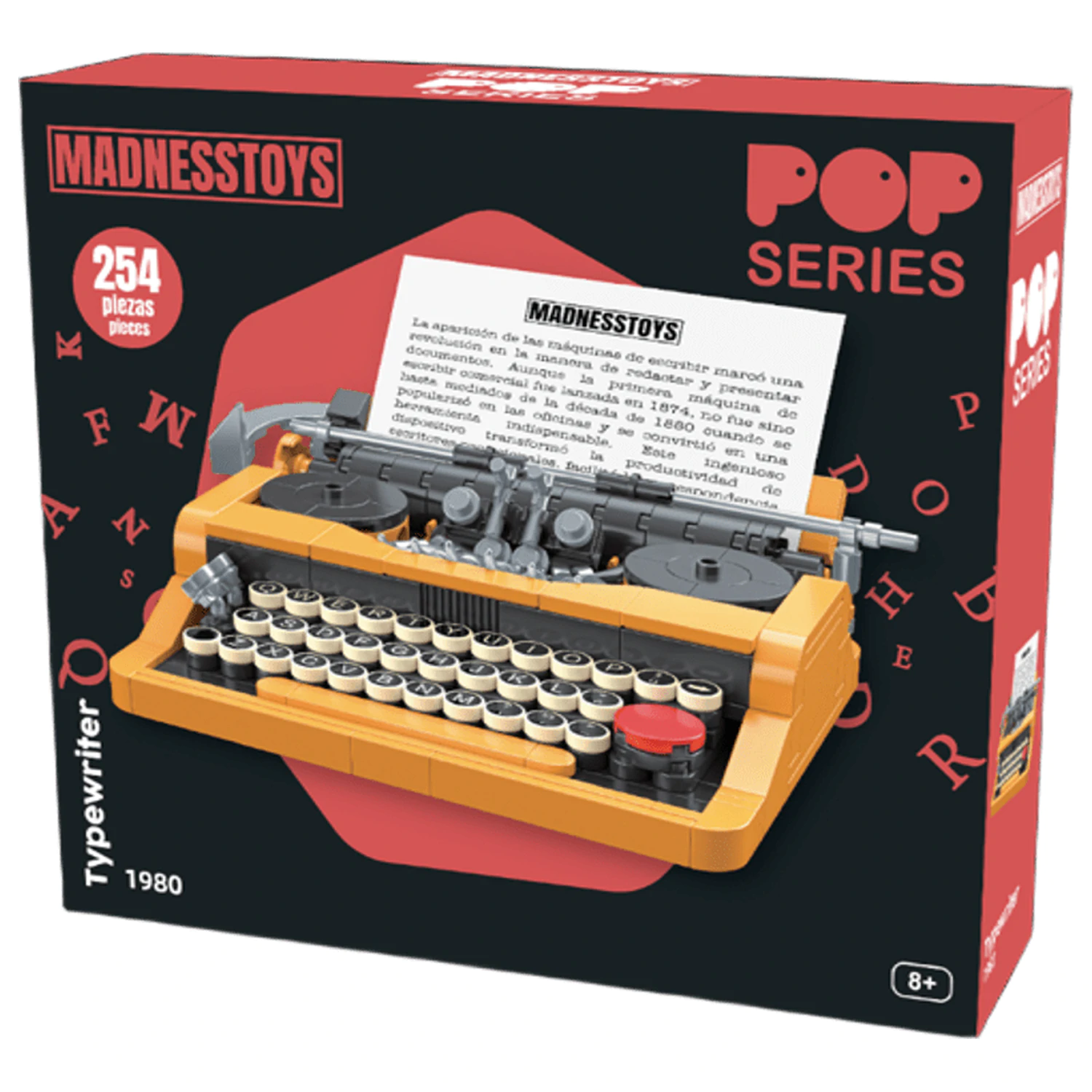 POP Series Bausatz 1980 Typewriter 254 Teile Produktfoto