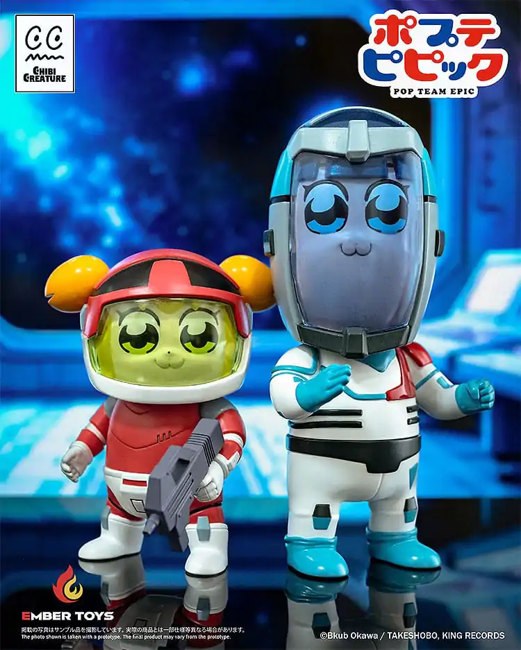 Pop Team Epic Vinylfiguren 2er-Pack Chibi Creature Popuko & Pipimi Spacesuit Ver. Produktfoto