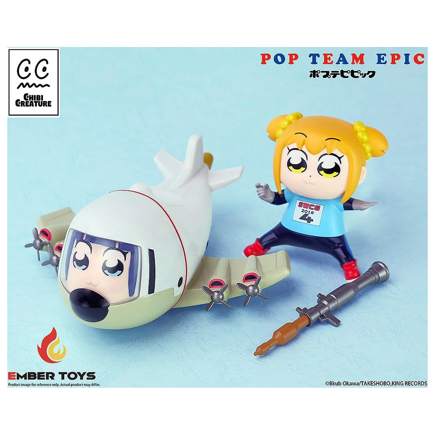 Pop Team Epic Chibi Kreatur Vinyl Figuren 2er-Pack POPUKO & PIPIMI: Skeleton Competition Ver. Produktfoto