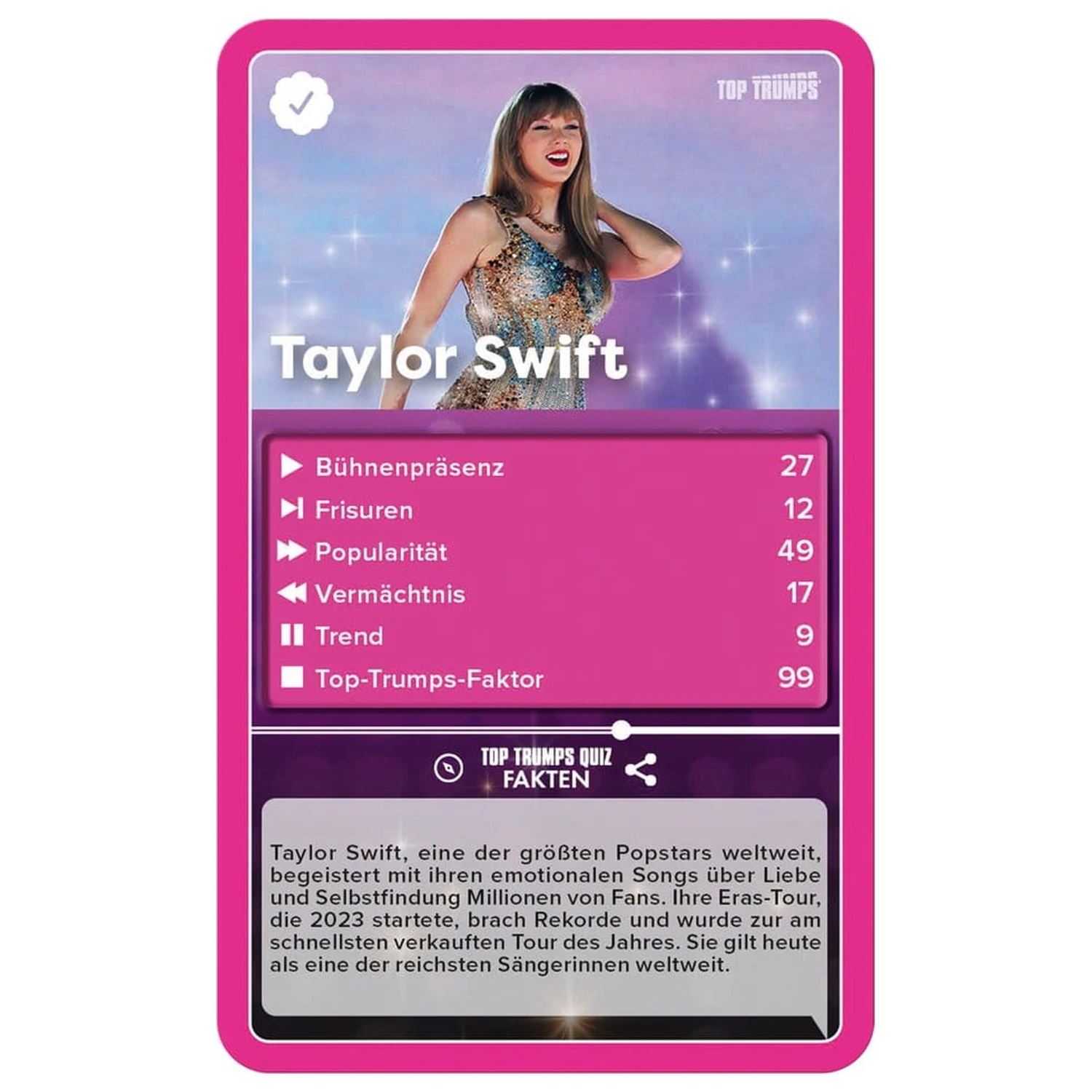 Popstars Karten Spiel Top Trumps *Deutsche Version* Produktfoto