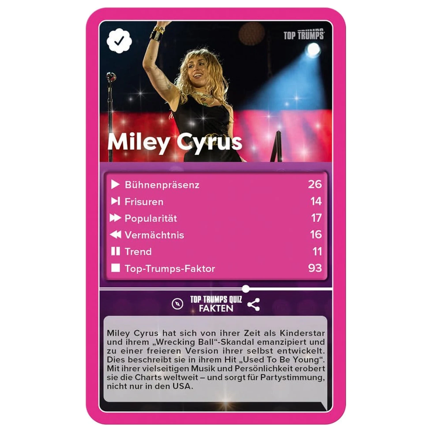 Popstars Karten Spiel Top Trumps *Deutsche Version* Produktfoto