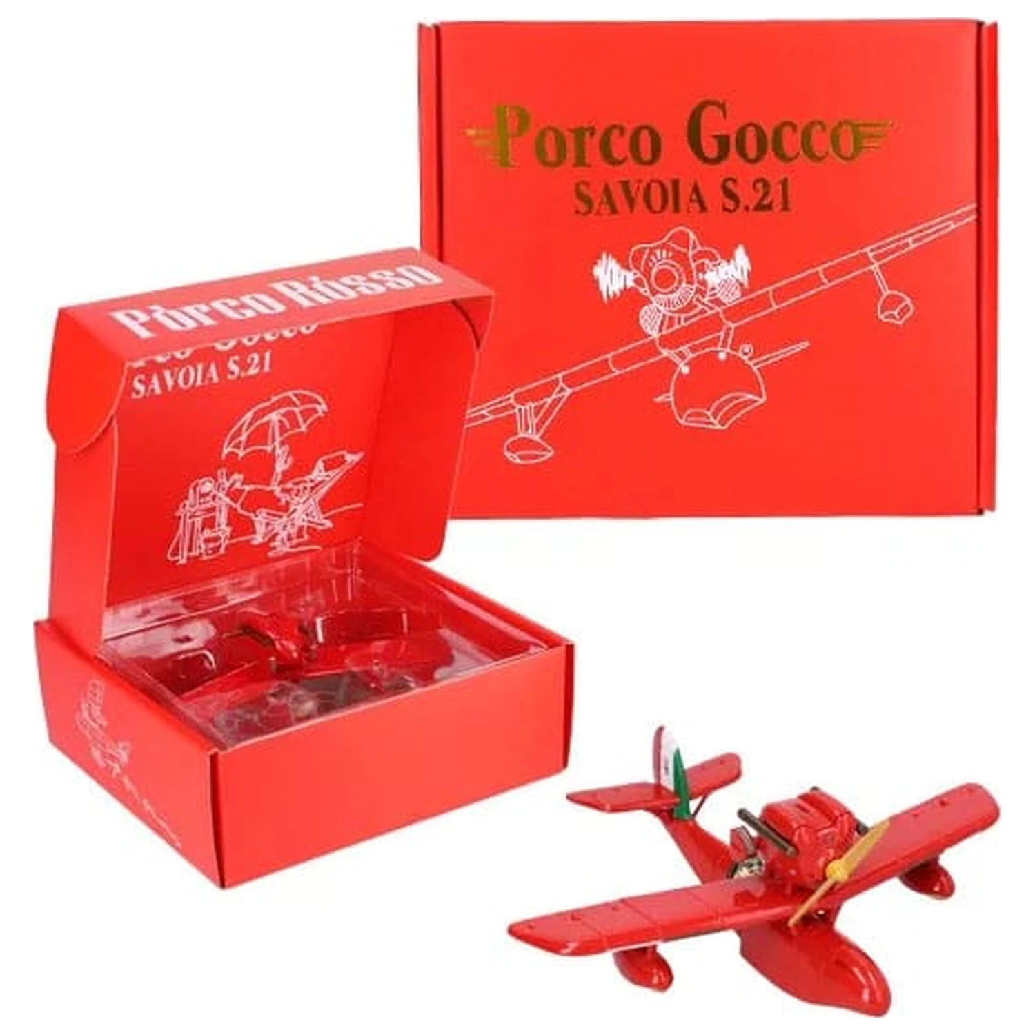 Porco Rosso Fahrzeug mit Sound Marco & Savoia 21 cm Produktfoto