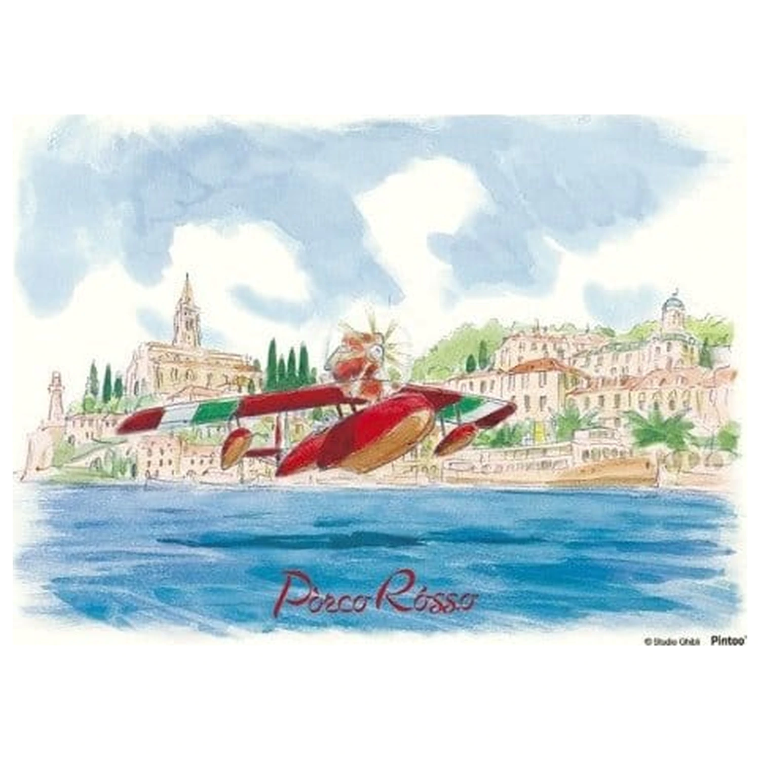 Porco Rosso Puzzle und Staffelei Savoia Wasserlandung (150 Teile) Produktfoto