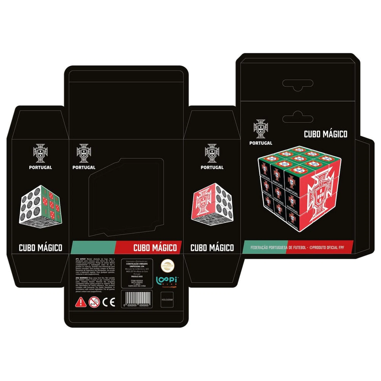 Portugal FPF Puzzlewürfel-Set 6cm Produktfoto