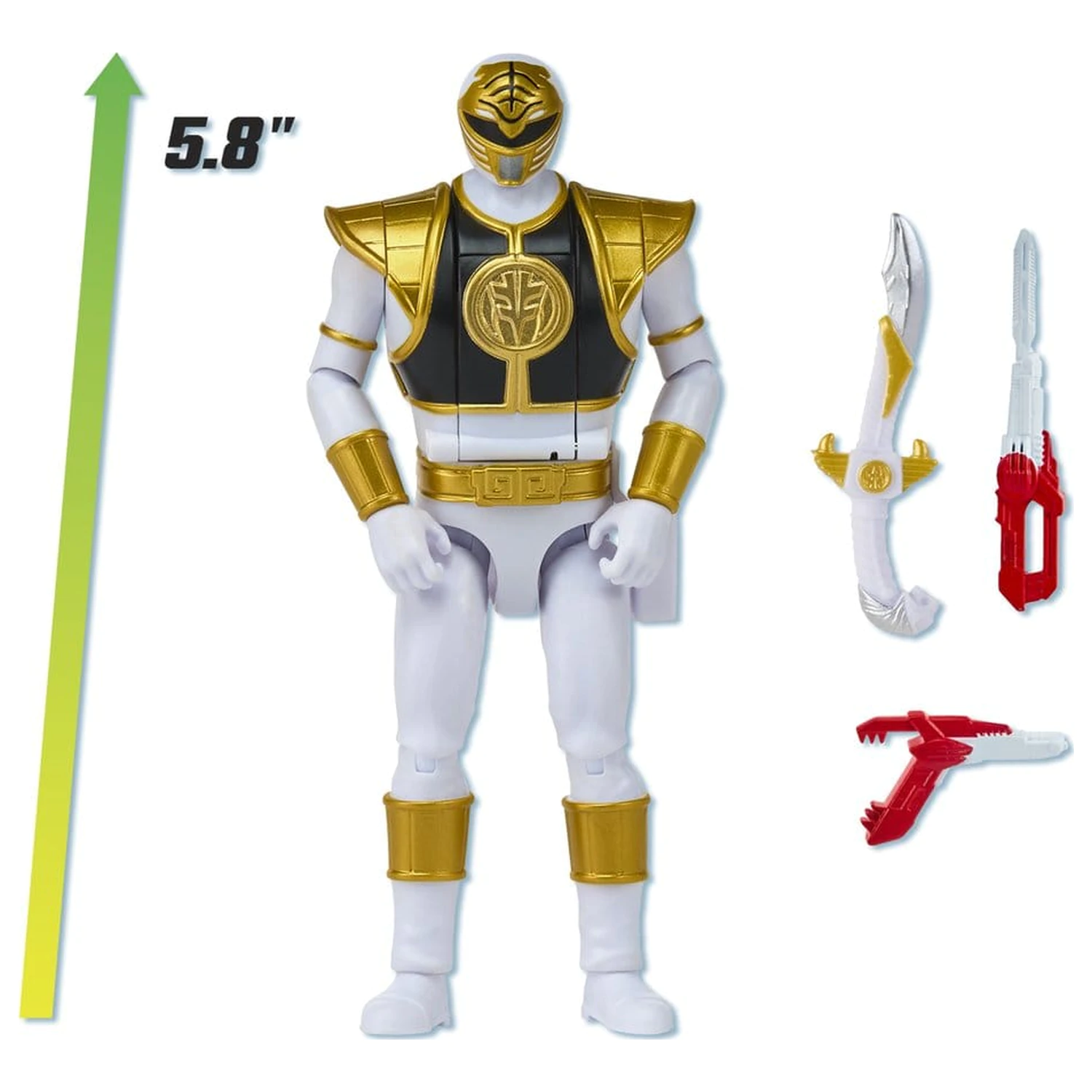 Power Rangers Auto-Morphin Action Figur White Ranger 15 cm Produktfoto