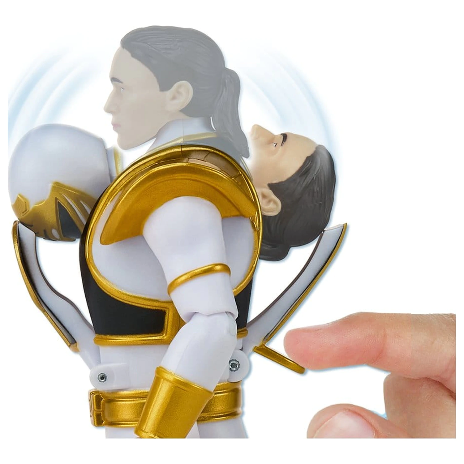 Power Rangers Auto-Morphin Action Figur White Ranger 15 cm Produktfoto