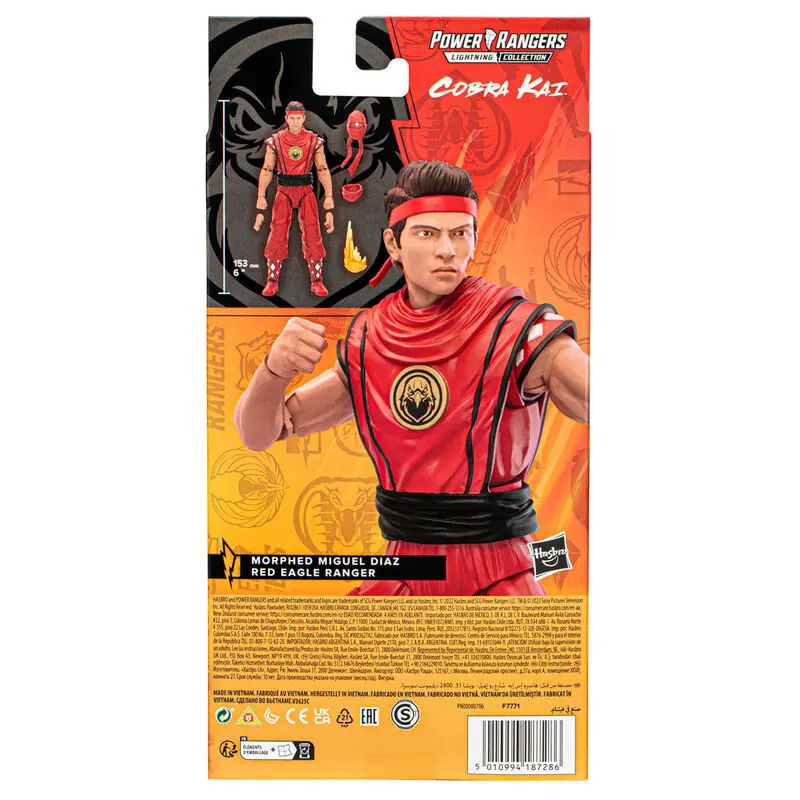 Power Rangers x Cobra Kai Lightning Collection Actionfigur Morphed Miguel Diaz Red Eagle Ranger 15 cm termékfotó