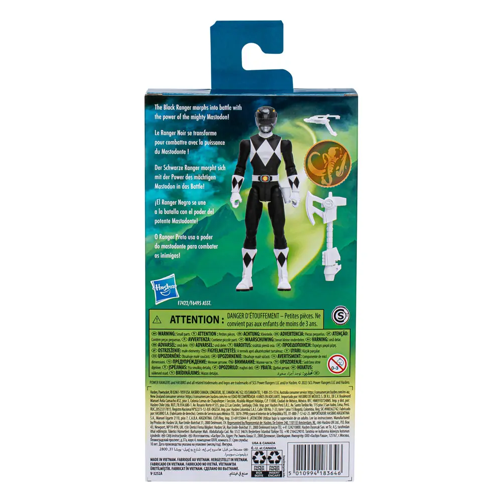 Power Rangers Actionfigur Mighty Morphin Black Ranger 15 cm Produktfoto