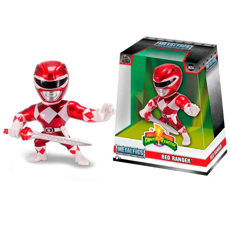 Power Rangers Mighty Morphin Red metalfigs Figur 10cm Produktfoto