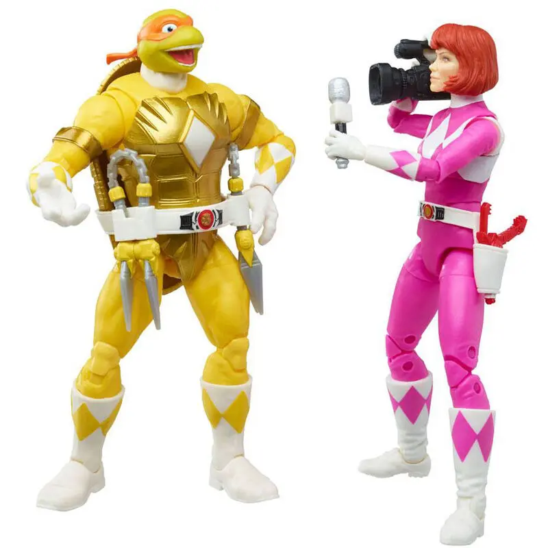 Power Rangers x TMNT Lightning Collection Action Figuren 2022 Morphed April O´Neil & Michelangelo Produktfoto