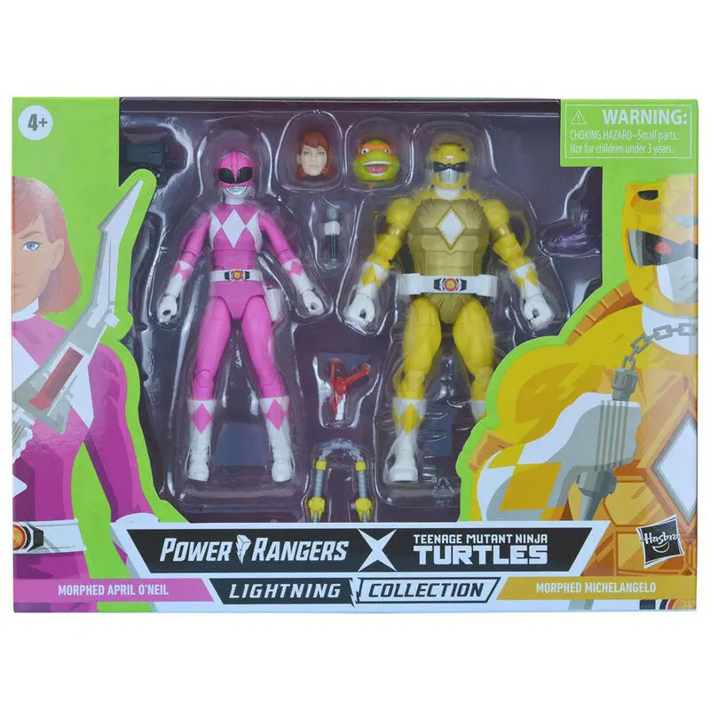 Power Rangers x TMNT Lightning Collection Action Figuren 2022 Morphed April O´Neil & Michelangelo Produktfoto